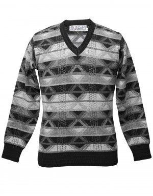Men pure wool sweater designer grey
